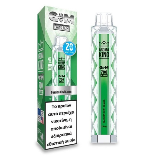 Ak Gem700 Lux  Ηλεκτρονικό Τσιγάρο μιας Χρήσης Passion Kiwi Guava 2ml 20mg