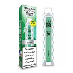 Ak Gem700 Lux  Ηλεκτρονικό Τσιγάρο μιας Χρήσης Sour Apple 2ml 20mg