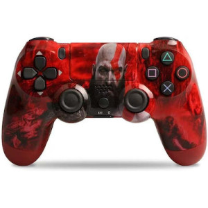 Doubleshock Ασύρματο Gamepad για PS4 God Of War PS4GOW Κόκκινο