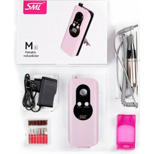 Φορητός τροχός νυχιών Portable Nail Polisher SML M6 Ροζ