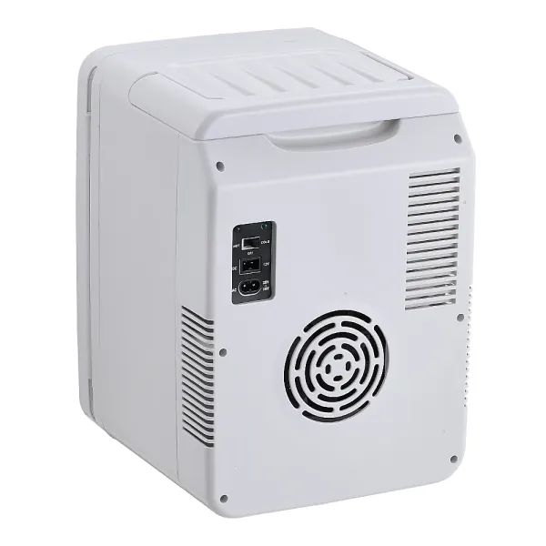 Ηλεκτρικό Φορητό Ψυγείο 12V & 220V Μίνι Αυτοκινήτου Πάγκου διπλής χρήσης 10Lt XW-59 Ασημί 