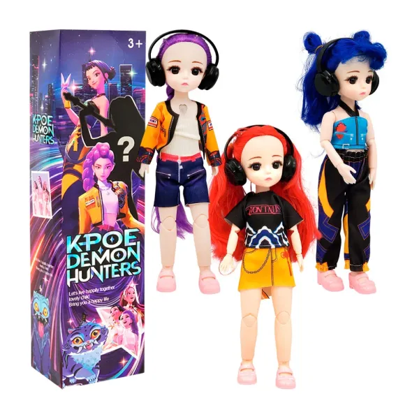 Κούκλα Φιγούρα Έκπληξη K-pop Demon Hunters 30cm με Φως και Ήχο + Αξεσουαρ BL8971