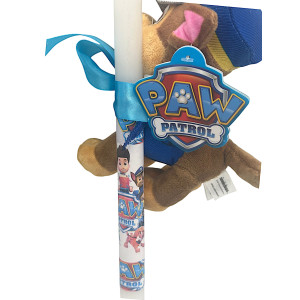 Πασχαλινή λαμπάδα Mohicans με Λούτρινο Chase Paw Patrol 20cm L131