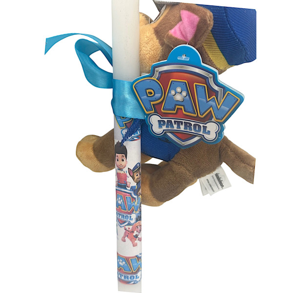 Πασχαλινή λαμπάδα Mohicans με Λούτρινο Chase Paw Patrol 20cm L131