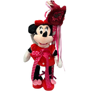 Πασχαλινή λαμπάδα Mohicans με Λούτρινο Disney Minnie Mouse 40cm L112 Κόκκινο