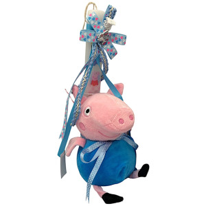 Πασχαλινή λαμπάδα Mohicans με Λούτρινο Nickelodeon George Pig 20cm L113 Μπλε