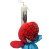 Πασχαλινή λαμπάδα Mohicans με Λούτρινο Spiderman 20cm L129