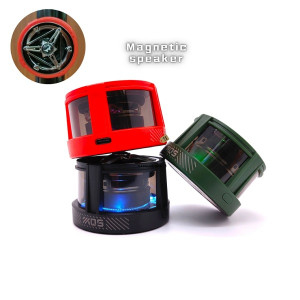 Mini Μαγνητικό Φορητό Ασύρματο Ηχείο Bluetooth 5W με Διάρκεια Μπαταρίας έως 2.5 Ώρες και φωτισμό LED CF-Q5 Πράσινο/Κόκκινο/Μαύρο/Μπλε/Λευκό