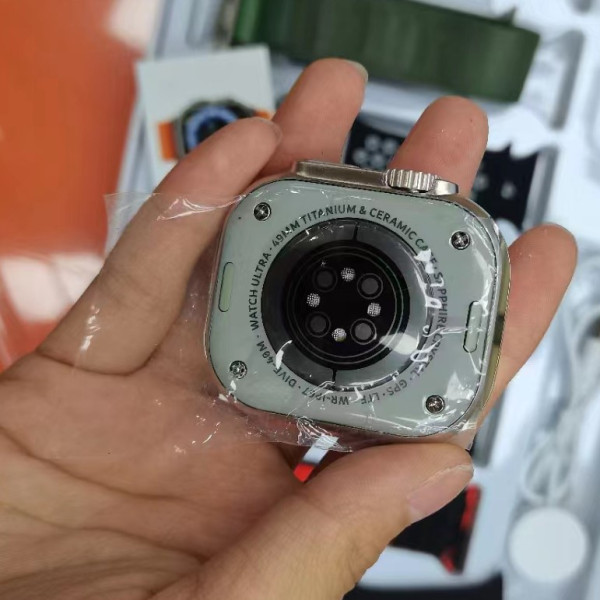 S 100 ultra smartwatch 7 In 1 Strap Series 9 49mm Screen Μαύρο