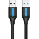 SGL USB 3.0 Cable USB-A male 3m 3MFAA Μαύρο