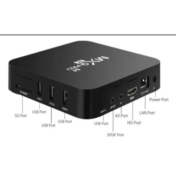 SmartTV Mini Android 12 TV Box 4K Ultra HD 5G WiFi 64GB+512GB MXQ-PRO Μαύρο