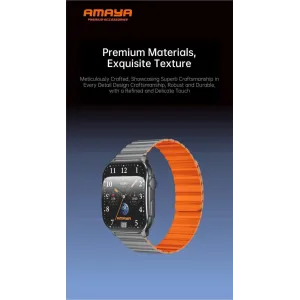 Smartwatch Amaya Pro Amoled ASW-07 Γκρι/Πορτοκαλί