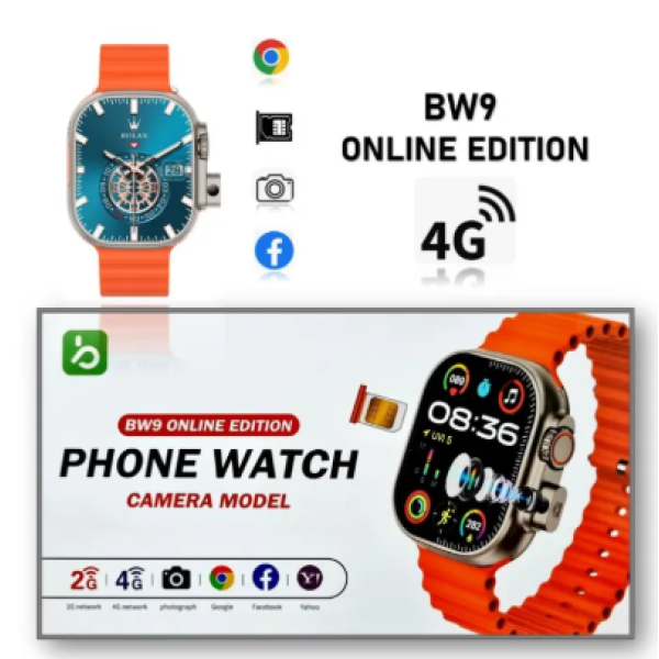 Smartwatch BW9 Ultra 4G κάρτα SIM & Camera HD 2”  Λευκό