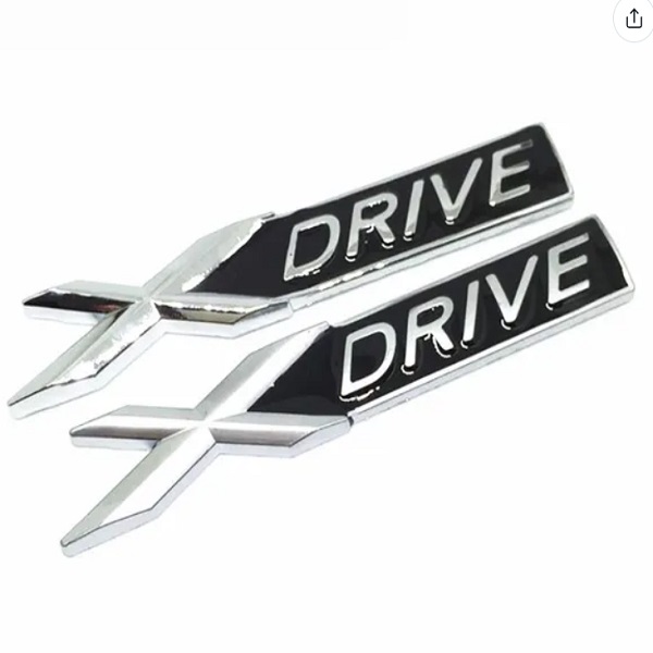 Αυτοκόλλητο μπάρα σήμα xDRIVE αυτοκινήτου 2τμχ 9cm XW-52