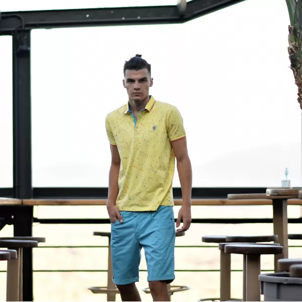ΑΝΔΡΙΚΟ POLO SHIRT ΚΙΤΡΙΝΟ ΠΙΤΣΙΛΙΑ MOHICANS 207.ΚΙΤΡΙΝΟ
