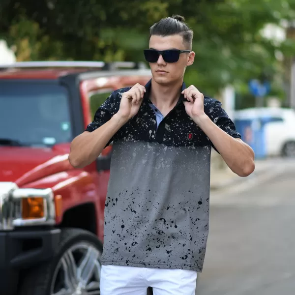 ΑΝΔΡΙΚΟ POLO SHIRT MOHICANS 222.ΜΑΥΡΟ