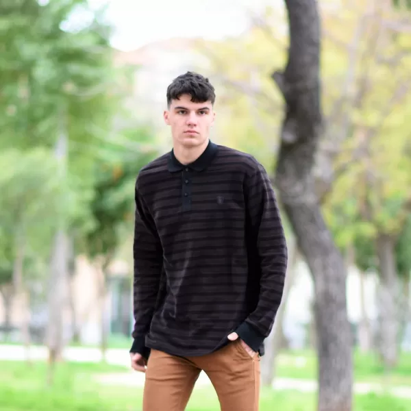 ΑΝΔΡΙΚΗ POLO SHIRT ΡΙΓΕΣ MOHICANS 326 ΚΑΦΕ