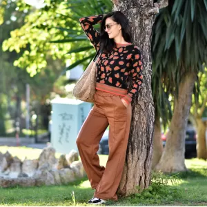 ΦΟΥΤΕΡ ΠΑΝΤΕΛΟΝΑ  OVERSIZE MOHICANS 3741 ΚΑΦΕ