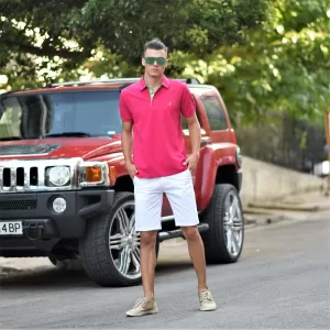 ΑΝΔΡΙΚΟ POLO SHIRT ΜΟΝΟΧΡΩΜΟ MOHICANS 430.ΦΟΥΞΙΑ