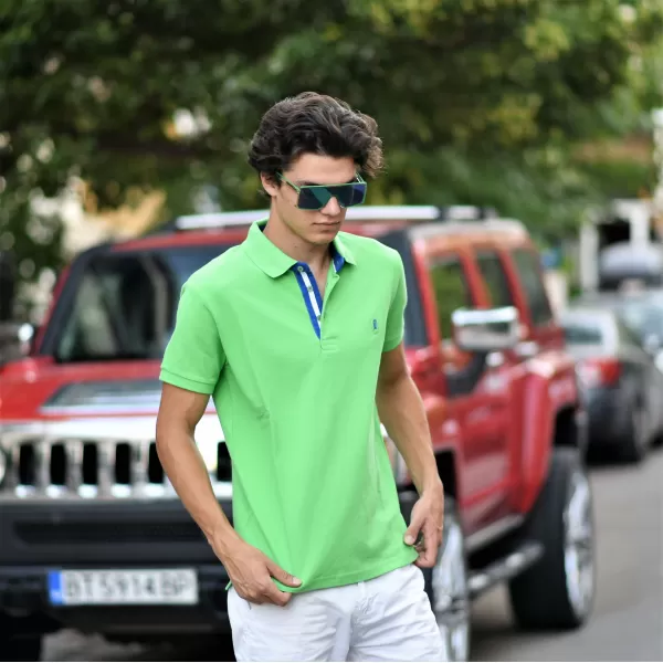 ΑΝΔΡΙΚΟ POLO SHIRT ΜΟΝΟΧΡΩΜΟ MOHICANS 430.ΛΑΧΑΝΗ