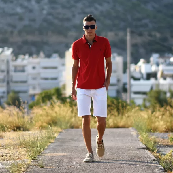 ΑΝΔΡΙΚΟ POLO SHIRT ΜΟΝΟΧΡΩΜΟ MOHICANS 430.ΚΟΚΚΙΝΟ