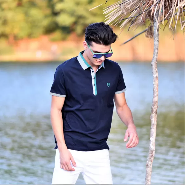 ΑΝΔΡΙΚH ΜΠΛΟΥΖΑ POLO SHIRT MOHICANS 438 ΜΠΛΕ