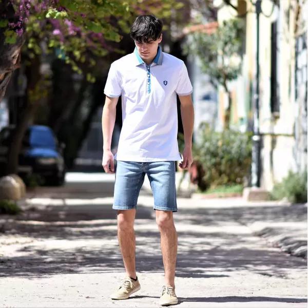 ΑΝΔΡΙΚΟ POLO SHIRT MOHICANS 438.WHITE 
