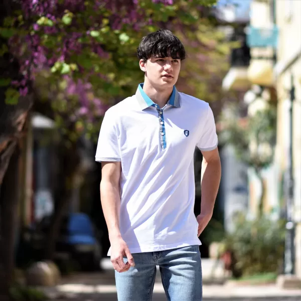 ΑΝΔΡΙΚΟ POLO SHIRT MOHICANS 438.WHITE 