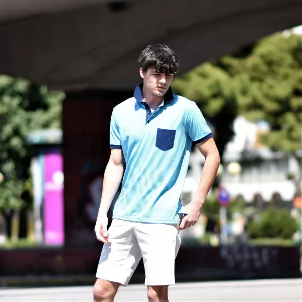 ΑΝΔΡΙΚΟ POLO SHIRT ΡΙΓΕΣ MOHICANS 440.LIGHT-BLUE 