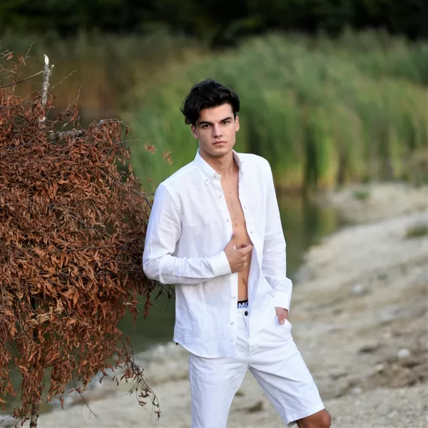 ΑΝΔΡΙΚΟ ΠΟΥΚΑΜΙΣΟ LINEN MOHICANS 4402 ΛΕΥΚΟ