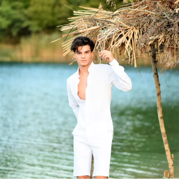 ΑΝΔΡΙΚΟ ΠΟΥΚΑΜΙΣΟ LINEN MOHICANS 4402 ΛΕΥΚΟ
