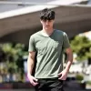 ΑΝΔΡΙΚΟ T-SHIRT ΚΟΝΤΟ ΜΑΝΙΚΙ MOHICANS 453.ΧΑΚΙ