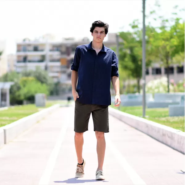 ΠΟΥΚΑΜΙΣΟ LINEN MOHICANS 5011 ΣΚΟΥΡΟ ΜΠΛΕ