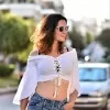 ΓΥΝΑΙΚΕΙΟ CROP TOP ΜΠΛΟΥΖΑ ΜΕ ΚΟΡΔΟΝΙ MOHICANS 91148 ΛΕΥΚΟ