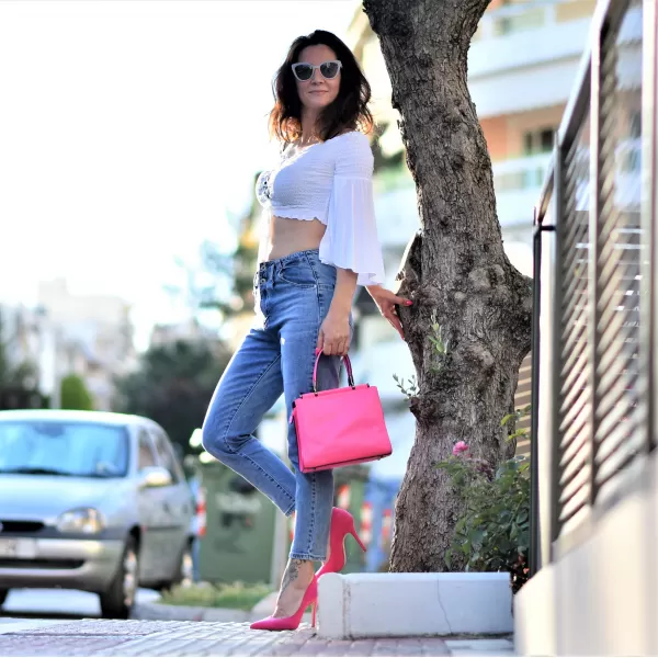 ΓΥΝΑΙΚΕΙΟ CROP TOP ΜΠΛΟΥΖΑ ΜΕ ΚΟΡΔΟΝΙ MOHICANS 91148 ΛΕΥΚΟ
