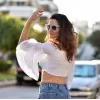 ΓΥΝΑΙΚΕΙΟ CROP TOP ΜΠΛΟΥΖΑ ΜΕ ΚΟΡΔΟΝΙ MOHICANS 91148 ΛΕΥΚΟ