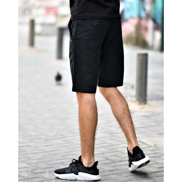  ΒΕΡΜΟΥΔΑ CHINOS ΛΙΝΗ MOHICANS DJ-901 ΜΑΥΡΟ
