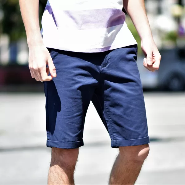 FT-304.BLUE ΑΝΔΡΙΚΗ ΒΕΡΜΟΥΔΑ CHINOS MOHICANS