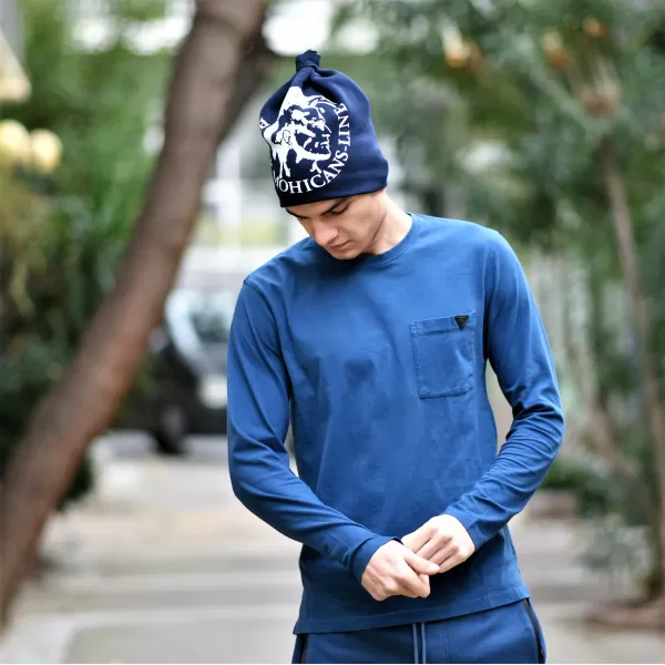 ΑΝΔΡΙΚΗ ΜΠΛΟΥΖΑ T-SHIRT MOHICANS FT1025 INDIGO