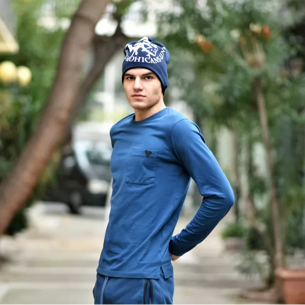 ΑΝΔΡΙΚΗ ΜΠΛΟΥΖΑ T-SHIRT MOHICANS FT1025 INDIGO