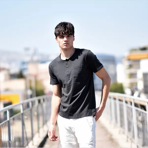 ΑΝΔΡΙΚΗ ΜΠΛΟΥΖΑ ΡΙΠ ΤΟΥ ΠΑΠΠΟΥ MOHICANS FT602.BLACK 