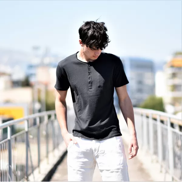 ΑΝΔΡΙΚΗ ΜΠΛΟΥΖΑ ΡΙΠ ΤΟΥ ΠΑΠΠΟΥ MOHICANS FT602.BLACK 