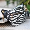 ΓΥΝΑΙΚΕΙΟ BUM BAG ΤΣΑΝΤΑΚΙ ΔΕΡΜΑΤΙΝΗ MOHICANS G159 ΖΕΒΡΑ 
