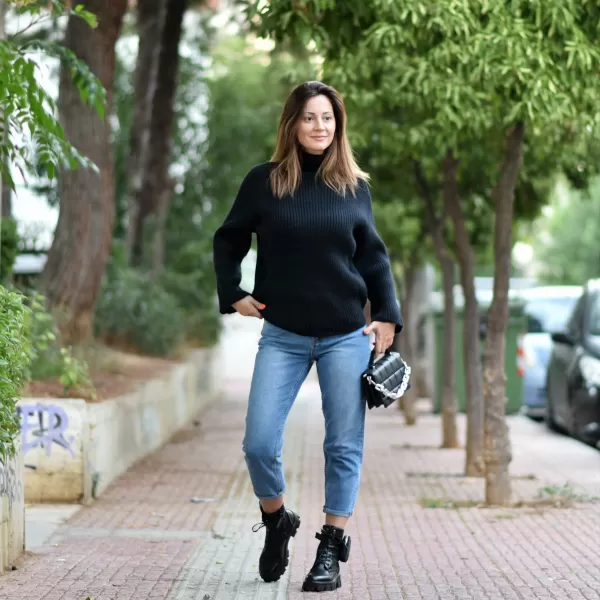 ΠΑΝΤΕΛΟΝΙ ΤΖΙΝ ΨΗΛΟΜΕΣΟ MOM FIT MOHICANS ITA1078 ΜΠΛΕ