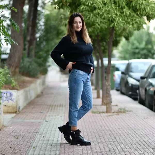 ΠΑΝΤΕΛΟΝΙ ΤΖΙΝ ΨΗΛΟΜΕΣΟ MOM FIT MOHICANS ITA1078 ΜΠΛΕ