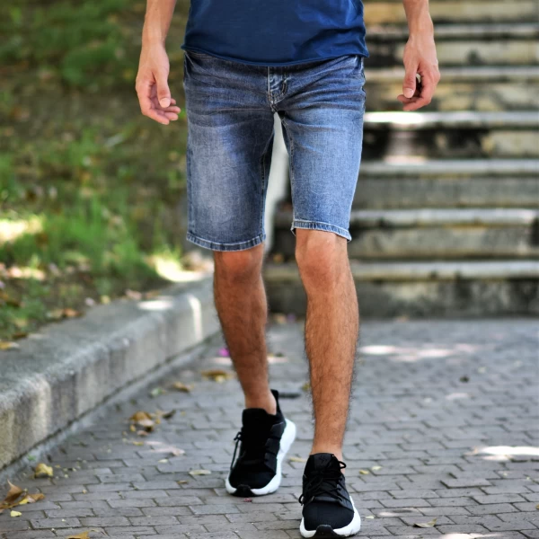 ΑΝΔΡΙΚΗ ΒΕΡΜΟΥΔΑ JEANS MOHICANS JP046 MΠΛΕ