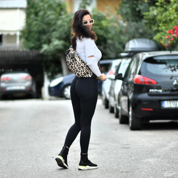 BUM BAG ΤΣΑΝΤΑΚΙ ΔΕΡΜΑΤΙΝΗ MOHICANS K3015 ΛΕΟΠΑΡΔΑΛΗ ΜΑΥΡΟ