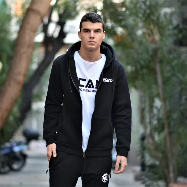 ΑΝΔΡΙΚΗ ΦΟΥΤΕΡ ΖΑΚΕΤΑ ΦΕΡΜΟΥΑΡ MOHICANS MCANS22 ΜΑΥΡΟ