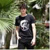 ΑΝΔΡΙΚΗ ΜΠΛΟΥΖΑ T-SHIRT ΛΑΙΜΟΣ ΣΤΑΜΠΑ MOHICANS MCNS06 ΜΑΥΡΟ