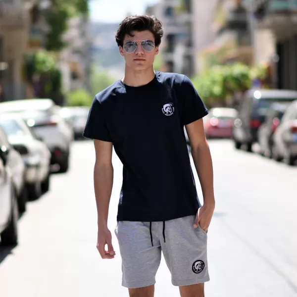 ΑΝΔΡΙΚΗ ΜΠΛΟΥΖΑ T-SHIRT ΛΑΙΜΟΣ ΛΟΓΟΤΥΠΟ MOHICANS MCNS07.ΜΠΛΕ